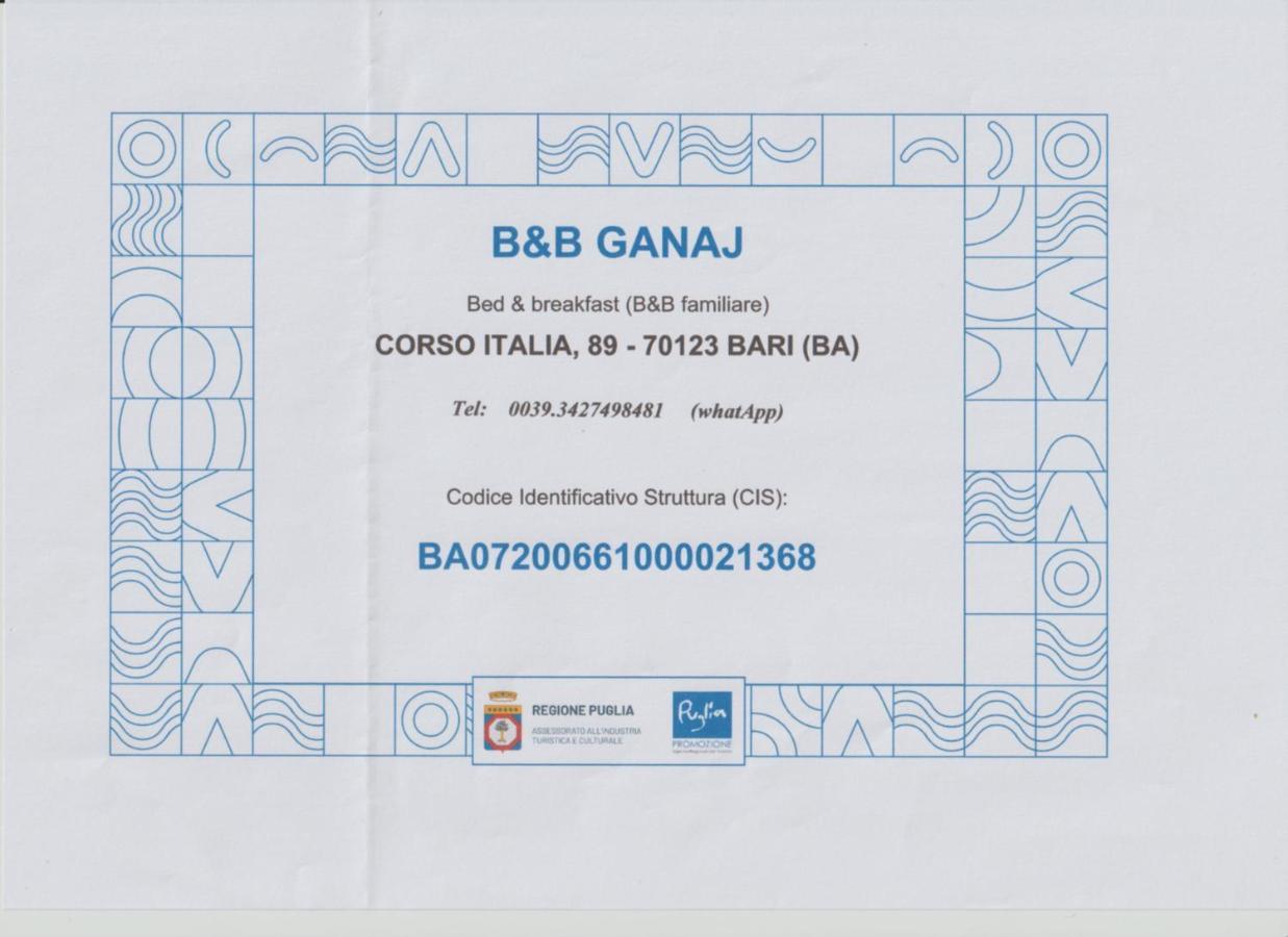 B&B Ganaj La Terrazza Di Ganaj Bari Exterior photo